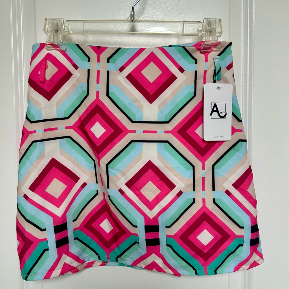 ITALY Series Geometric Print Mini Skirt - NWT